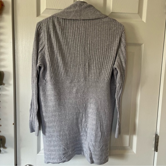 L.L.Bean Women's Sweater, Year-Round Open Cardigan, Gray, Large - Picture 3 of 4